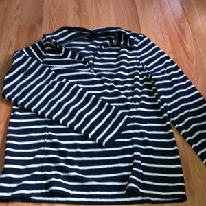 Lands End half zip striped fleece